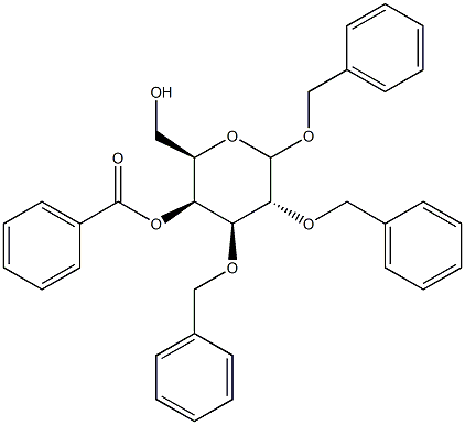 Benzyl 2,3-Di-O-benzyl-4-O-benzoyl--D-galactopyranoside Structure