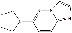 6-Pyrrolidin-1-yl-imidazo[1,2-b]pyridazine,,结构式