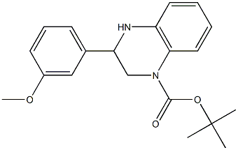 3-(3-Methoxy-phenyl)-3,4-dihydro-2H-quinoxaline-1-carboxylic acid tert-butyl ester Structure