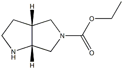 Ethyl (1R,5R)-3,6-Diazabicyclo[3.3.0]octane-3-carboxylate 化学構造式