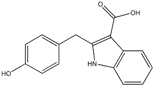 1H-Indole-3-carboxylic  acid,  2-[(4-hydroxyphenyl)methyl]- 结构式