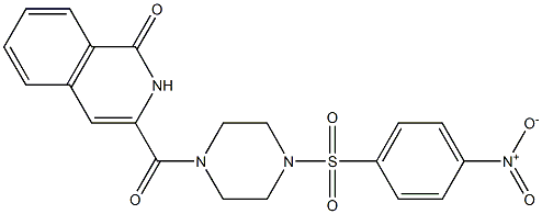 1(2H)-Isoquinolinone,  3-[[4-[(4-nitrophenyl)sulfonyl]-1-piperazinyl]carbonyl]- Struktur