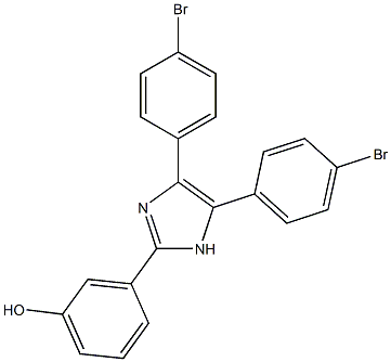 3-[4,5-bis(4-bromophenyl)-1H-imidazol-2-yl]phenol Structure
