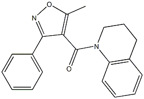 1-[(5-methyl-3-phenyl-4-isoxazolyl)carbonyl]-1,2,3,4-tetrahydroquinoline 化学構造式