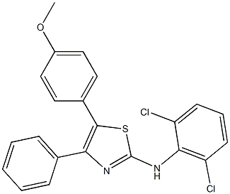 N-(2,6-dichlorophenyl)-N-[5-(4-methoxyphenyl)-4-phenyl-1,3-thiazol-2-yl]amine Struktur