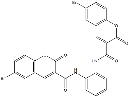 6-bromo-N-(2-{[(6-bromo-2-oxo-2H-chromen-3-yl)carbonyl]amino}phenyl)-2-oxo-2H-chromene-3-carboxamide Structure