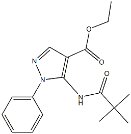 ethyl 5-[(2,2-dimethylpropanoyl)amino]-1-phenyl-1H-pyrazole-4-carboxylate Structure