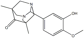 2-(3-hydroxy-4-methoxyphenyl)-5,7-dimethyl-1,3-diazatricyclo[3.3.1.1~3,7~]decan-6-one Structure