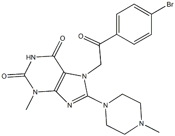 7-[2-(4-bromophenyl)-2-oxoethyl]-3-methyl-8-(4-methyl-1-piperazinyl)-3,7-dihydro-1H-purine-2,6-dione|