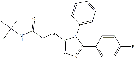 2-{[5-(4-bromophenyl)-4-phenyl-4H-1,2,4-triazol-3-yl]sulfanyl}-N-(tert-butyl)acetamide