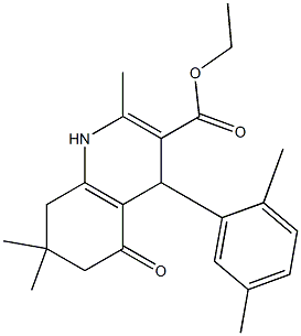 ethyl 4-(2,5-dimethylphenyl)-2,7,7-trimethyl-5-oxo-1,4,5,6,7,8-hexahydro-3-quinolinecarboxylate