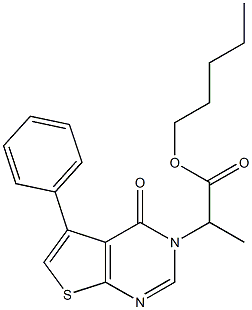 pentyl 2-(4-oxo-5-phenylthieno[2,3-d]pyrimidin-3(4H)-yl)propanoate Structure