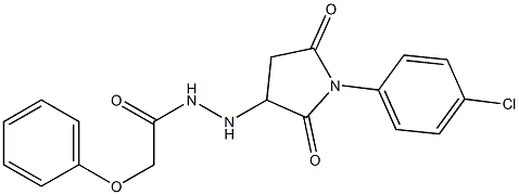 N'-[1-(4-chlorophenyl)-2,5-dioxopyrrolidin-3-yl]-2-(phenyloxy)acetohydrazide Struktur