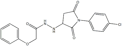 N'-[1-(4-chlorophenyl)-2,5-dioxopyrrolidin-3-yl]-2-(phenyloxy)acetohydrazide,,结构式