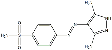 4-[(3,5-diamino-1H-pyrazol-4-yl)diazenyl]benzenesulfonamide Struktur