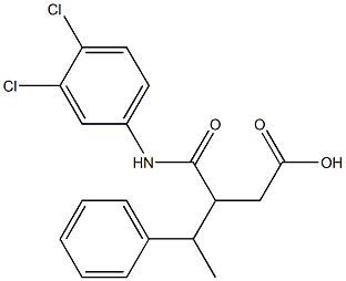 3-[(3,4-dichloroanilino)carbonyl]-4-phenylpentanoic acid 化学構造式