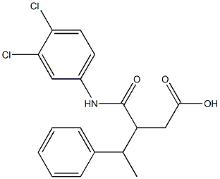 3-[(3,4-dichloroanilino)carbonyl]-4-phenylpentanoic acid Structure