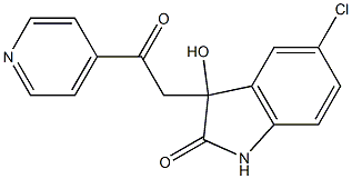 5-chloro-3-hydroxy-3-[2-oxo-2-(4-pyridinyl)ethyl]-1,3-dihydro-2H-indol-2-one