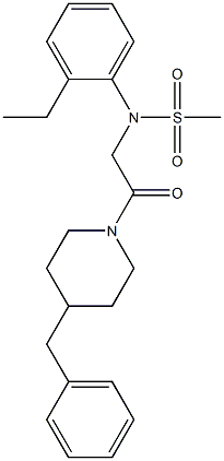 N-[2-(4-benzyl-1-piperidinyl)-2-oxoethyl]-N-(2-ethylphenyl)methanesulfonamide Structure