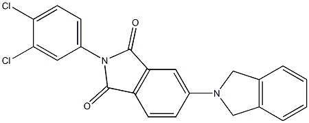2-(3,4-dichlorophenyl)-5-(2-isoindolinyl)-1H-isoindole-1,3(2H)-dione 化学構造式