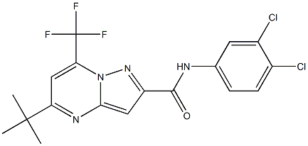 5-tert-butyl-N-(3,4-dichlorophenyl)-7-(trifluoromethyl)pyrazolo[1,5-a]pyrimidine-2-carboxamide Struktur
