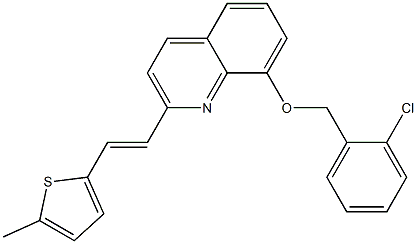 8-[(2-chlorobenzyl)oxy]-2-[2-(5-methyl-2-thienyl)vinyl]quinoline,,结构式