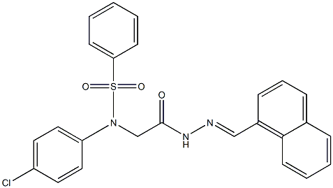 N-(4-chlorophenyl)-N-{2-[2-(1-naphthylmethylene)hydrazino]-2-oxoethyl}benzenesulfonamide Structure