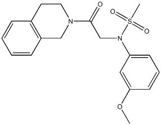 N-[2-(3,4-dihydro-2(1H)-isoquinolinyl)-2-oxoethyl]-N-(3-methoxyphenyl)methanesulfonamide Struktur