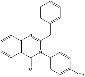 2-benzyl-3-(4-hydroxyphenyl)-4(3H)-quinazolinone,,结构式