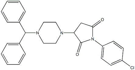  3-(4-benzhydryl-1-piperazinyl)-1-(4-chlorophenyl)-2,5-pyrrolidinedione