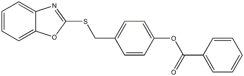 4-[(1,3-benzoxazol-2-ylsulfanyl)methyl]phenyl benzoate Structure