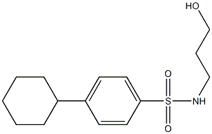 4-cyclohexyl-N-(3-hydroxypropyl)benzenesulfonamide 结构式