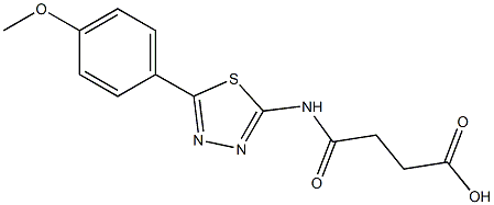 4-{[5-(4-methoxyphenyl)-1,3,4-thiadiazol-2-yl]amino}-4-oxobutanoic acid 结构式