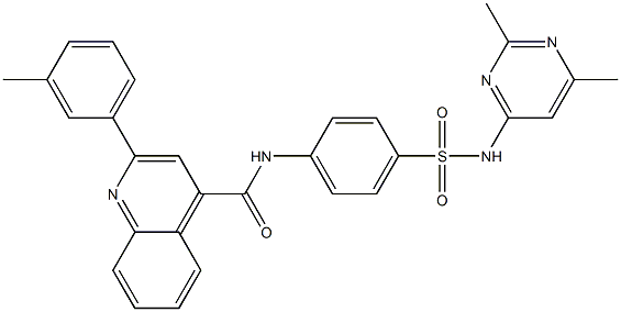  N-(4-{[(2,6-dimethyl-4-pyrimidinyl)amino]sulfonyl}phenyl)-2-(3-methylphenyl)-4-quinolinecarboxamide