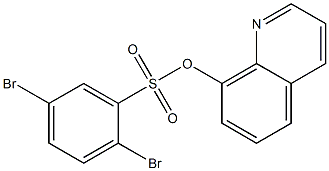 8-quinolinyl 2,5-dibromobenzenesulfonate 化学構造式