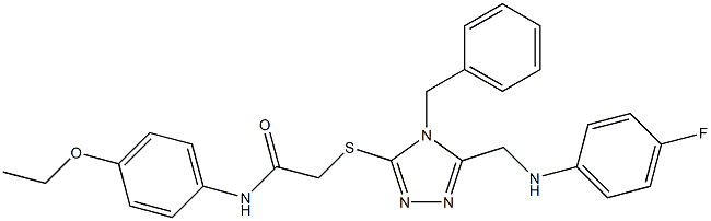 2-({4-benzyl-5-[(4-fluoroanilino)methyl]-4H-1,2,4-triazol-3-yl}sulfanyl)-N-(4-ethoxyphenyl)acetamide