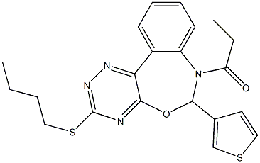 butyl 7-propionyl-6-(3-thienyl)-6,7-dihydro[1,2,4]triazino[5,6-d][3,1]benzoxazepin-3-yl sulfide