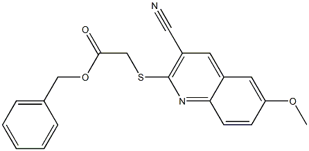  benzyl [(3-cyano-6-methoxy-2-quinolinyl)sulfanyl]acetate