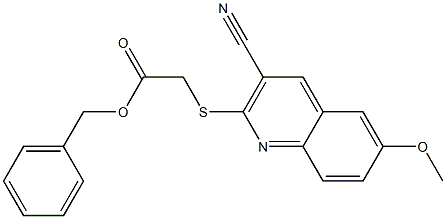 benzyl [(3-cyano-6-methoxy-2-quinolinyl)sulfanyl]acetate