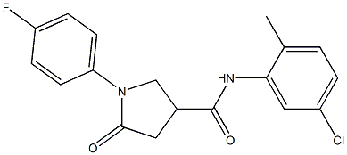  N-(5-chloro-2-methylphenyl)-1-(4-fluorophenyl)-5-oxo-3-pyrrolidinecarboxamide