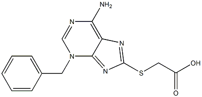 [(6-amino-3-benzyl-3H-purin-8-yl)sulfanyl]acetic acid,,结构式