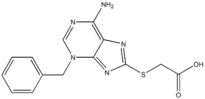 [(6-amino-3-benzyl-3H-purin-8-yl)sulfanyl]acetic acid Struktur