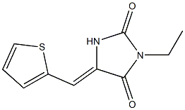 3-ethyl-5-(2-thienylmethylene)-2,4-imidazolidinedione,,结构式