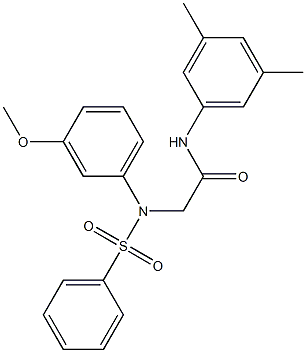 N-(3,5-dimethylphenyl)-2-[3-methoxy(phenylsulfonyl)anilino]acetamide Structure