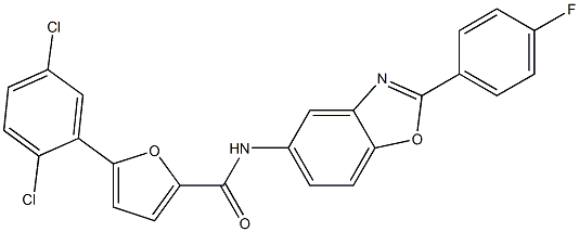 5-(2,5-dichlorophenyl)-N-[2-(4-fluorophenyl)-1,3-benzoxazol-5-yl]-2-furamide Structure