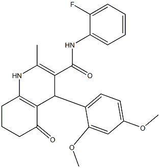 4-(2,4-dimethoxyphenyl)-N-(2-fluorophenyl)-2-methyl-5-oxo-1,4,5,6,7,8-hexahydro-3-quinolinecarboxamide