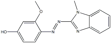 3-methoxy-4-[(1-methyl-1H-benzimidazol-2-yl)diazenyl]phenol Structure