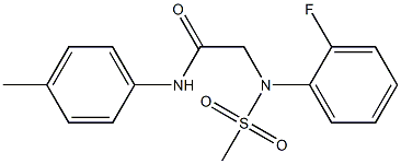 2-[2-fluoro(methylsulfonyl)anilino]-N-(4-methylphenyl)acetamide Struktur