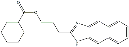 3-(1H-naphtho[2,3-d]imidazol-2-yl)propyl cyclohexanecarboxylate 化学構造式