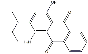1-amino-2-(diethylamino)-4-hydroxyanthra-9,10-quinone Structure